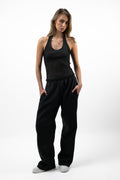 Two Textured Halter Neck Top