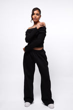 Load image into Gallery viewer, Lounge Bardot Top - Black