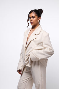 The Beige Boxy Blazer
