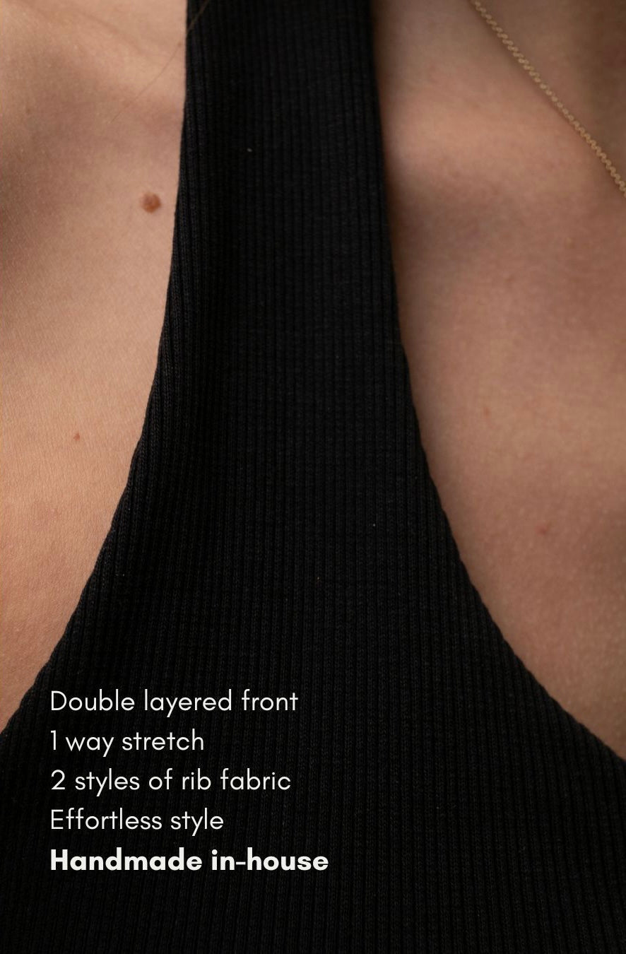 Two Textured Halter Neck Top