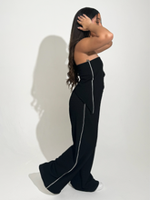 Load image into Gallery viewer, Black Textured Trousers Petite