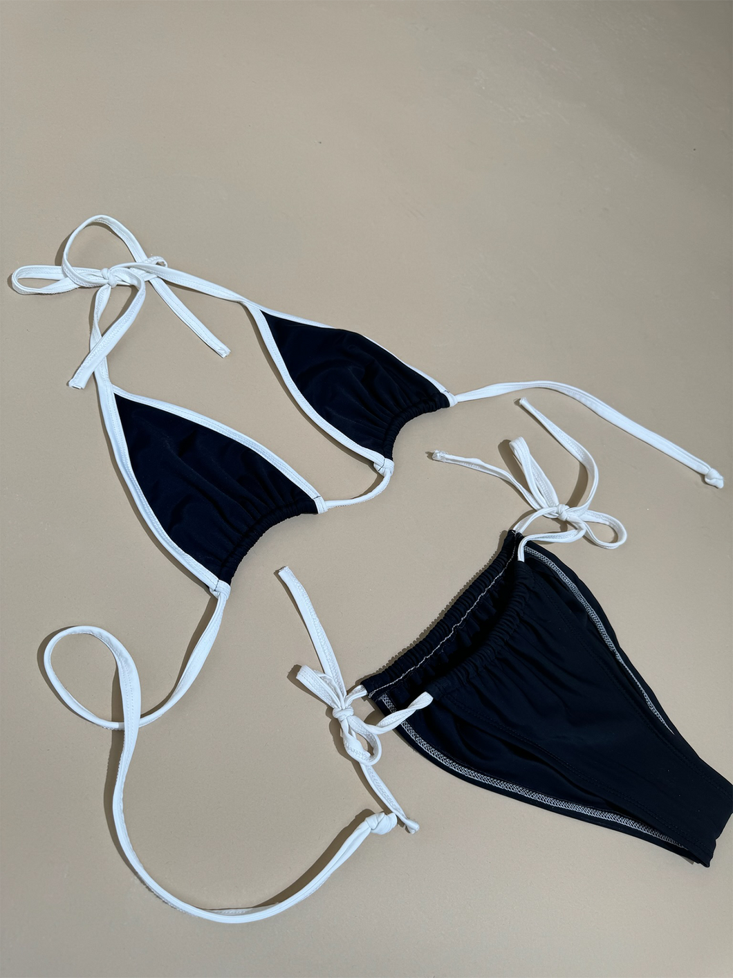 Black Contrast Bikini Bottoms